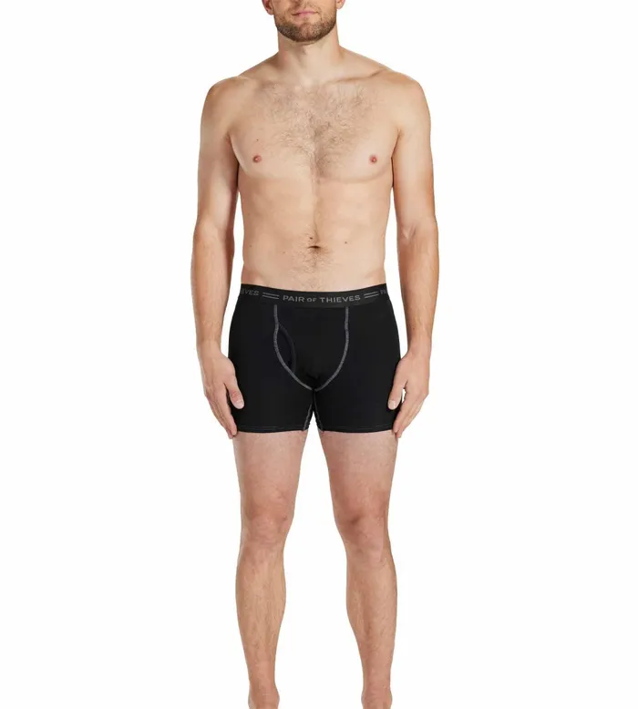 4 Way Stetch Every Day Kit Cotton Stretch Boxer Briefs Black Charcoal Underwear 3 Pack Men Pair Of Thieves Boxer Briefs