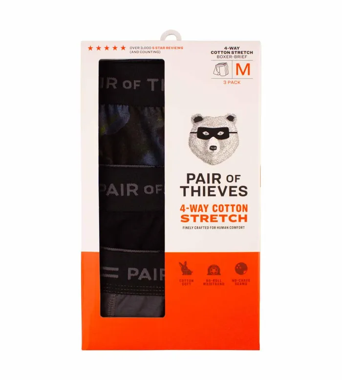 4 Way Stetch Every Day Kit Cotton Stretch Boxer Briefs Black Underwear 3 Pack 1066190001 Men Pair Of Thieves Boxer Briefs