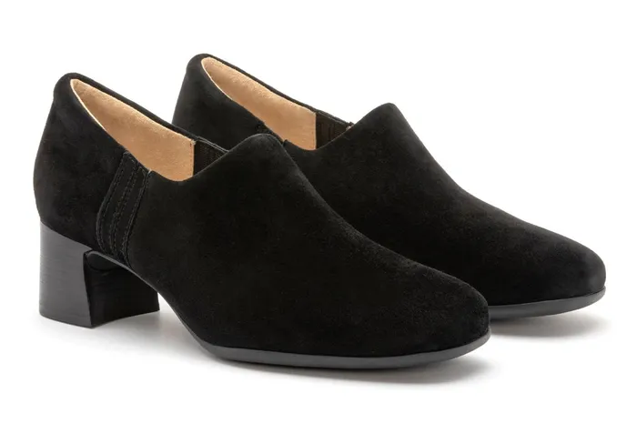 ABEO Footwear Avenue Slip On Black Suede Women Dress ABEO Footwear Avenue Slip On Black Suede Women Dress