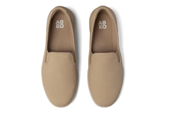 ABEO Footwear Encore Slip On Tan Nubuck Women Sneakers