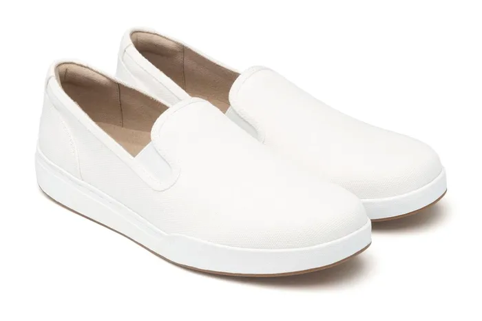 ABEO Footwear Encore Slip On White Canvas Women Sneakers