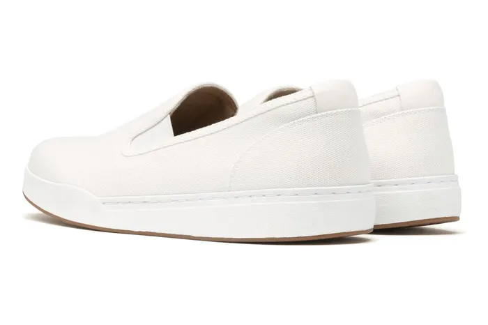 ABEO Footwear Encore Slip On White Canvas Women Sneakers