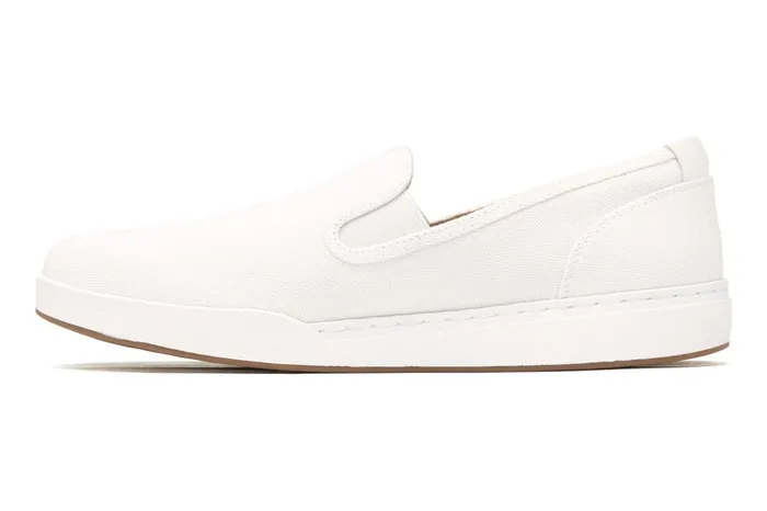ABEO Footwear Encore Slip On White Canvas Women Sneakers