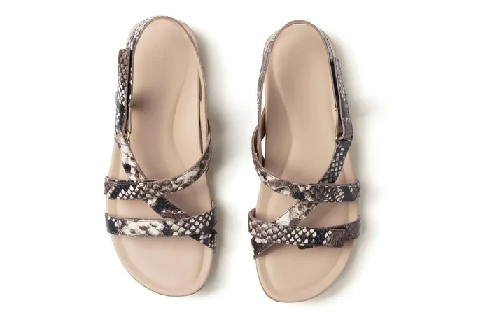 ABEO Footwear Ollie Natural Snake Women Sandals