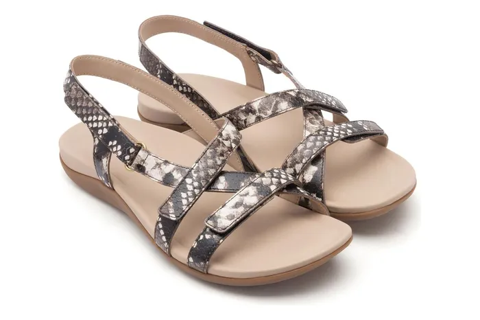 ABEO Footwear Ollie Natural Snake Women Sandals