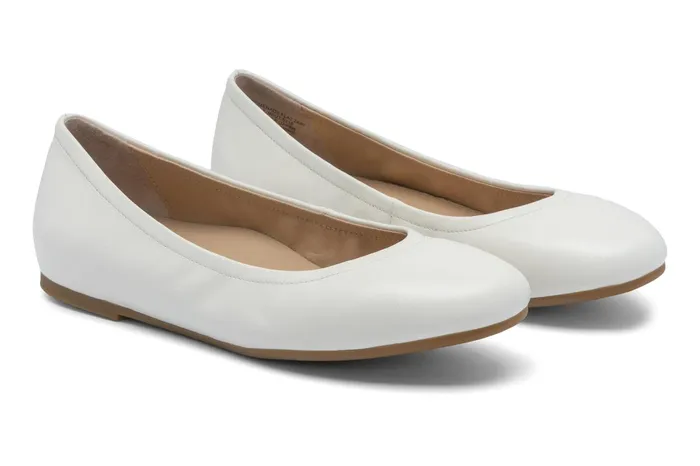 ABEO Footwear Promenade Flat White Women Dress