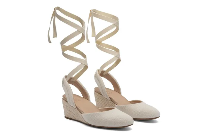 ABEO Footwear Veranda Espadrille Lace Natural Canvas Women Dress ABEO Footwear Veranda Espadrille Lace Natural Canvas Women Dress