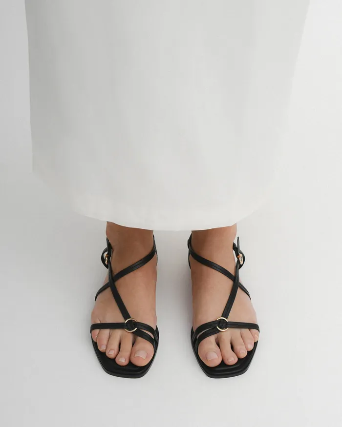 Addi flat sandals black leather Women FLAT SANDALS jomercer Addi flat sandals black leather Women FLAT SANDALS jomercer