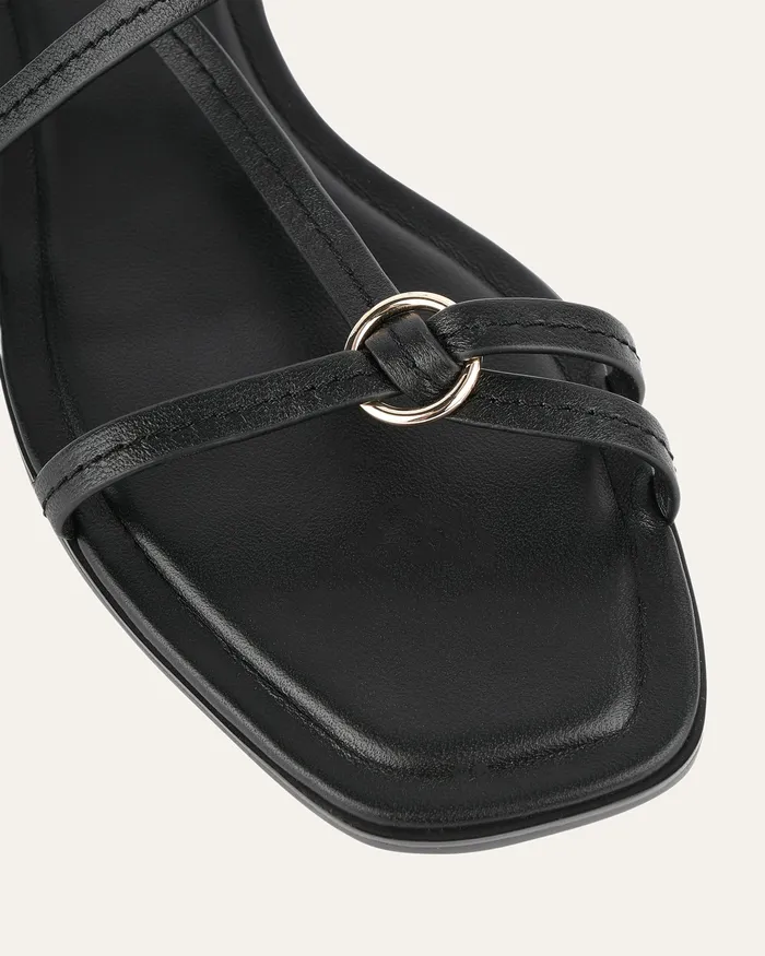 Addi flat sandals black leather Women FLAT SANDALS jomercer Addi flat sandals black leather Women FLAT SANDALS jomercer