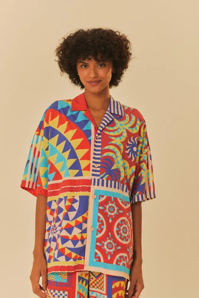 Adidas Farm Solar Kaleidoscope Blue Top Women Farm Rio Crop Tops