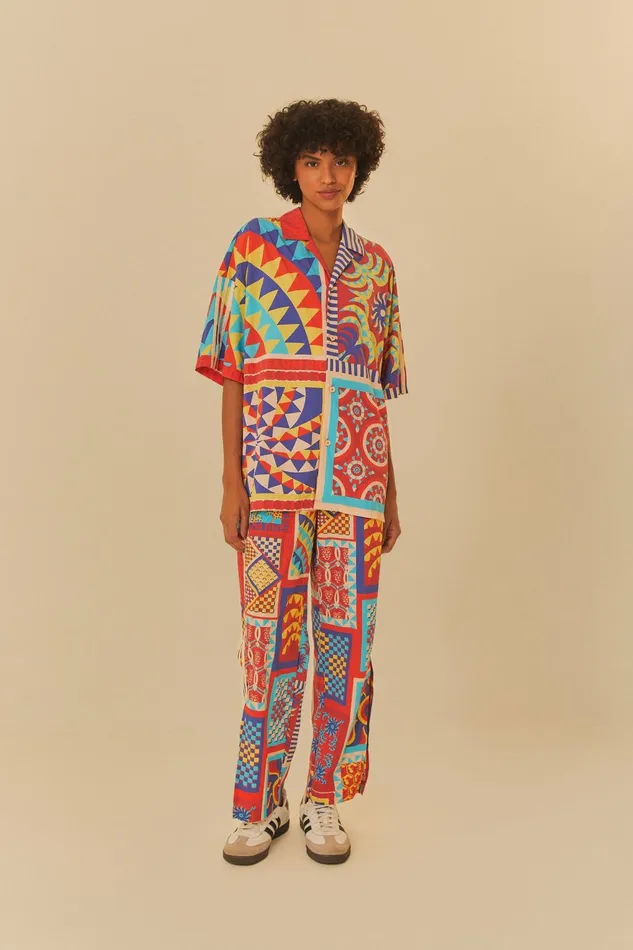 Adidas Farm Solar Kaleidoscope Blue Top Women Farm Rio Crop Tops