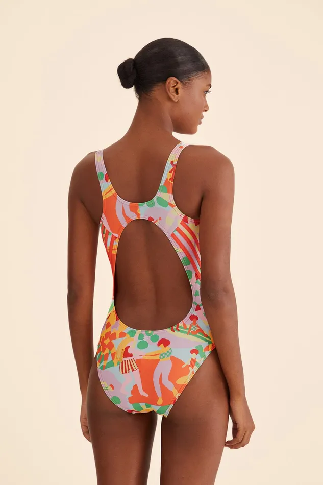 Adidas Farm Swimsuit Pearl Citrine Women Farm Rio OnePiece Swimsuits