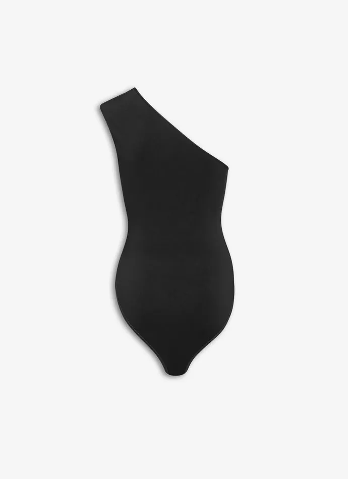Alaa Bodysuits and Leggings ONE SHOULDER BODY IN STRETCH KNIT Black 8211 Women Alaa Bodysuits and Leggings ONE SHOULDER BODY IN STRETCH KNIT Black 8211 Women
