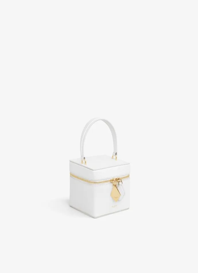 Alaa CrossBody Bags CUBE VANITY CASE IN SHINY GOATSKIN White 8211 Women