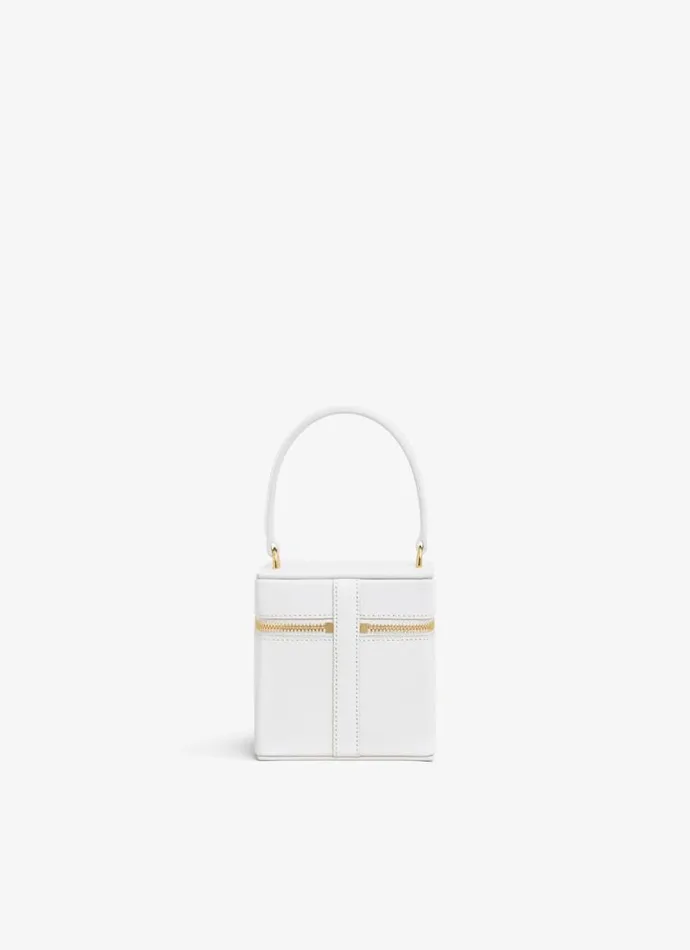 Alaa CrossBody Bags CUBE VANITY CASE IN SHINY GOATSKIN White 8211 Women