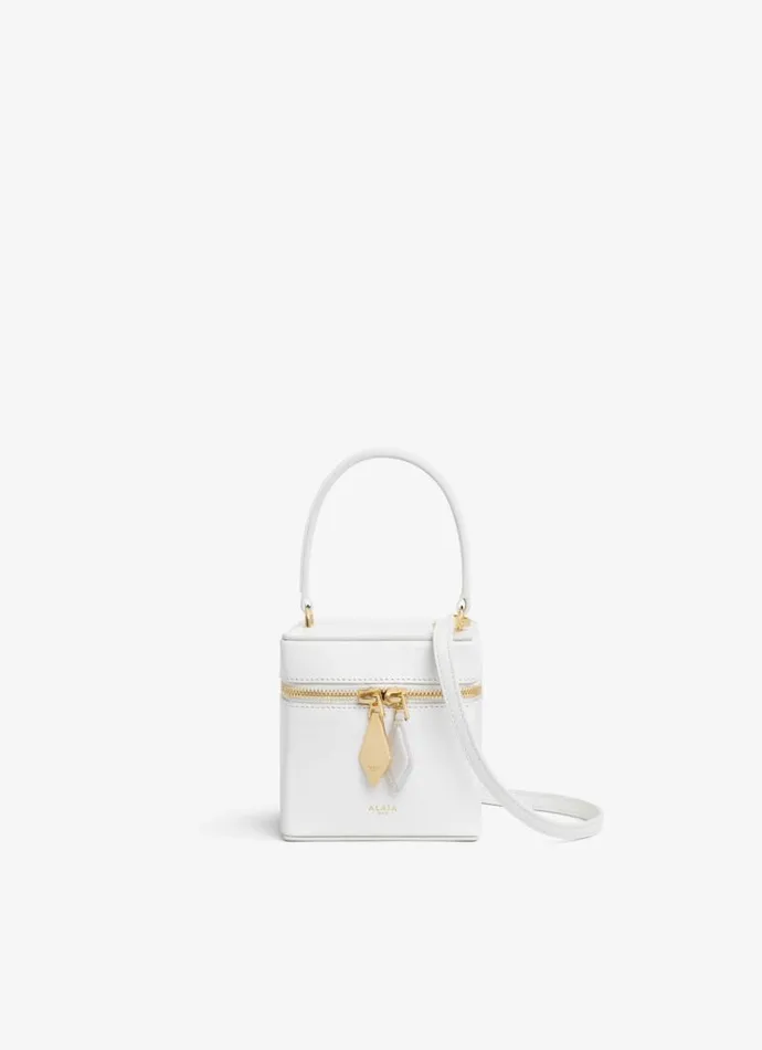 Alaa CrossBody Bags CUBE VANITY CASE IN SHINY GOATSKIN White 8211 Women