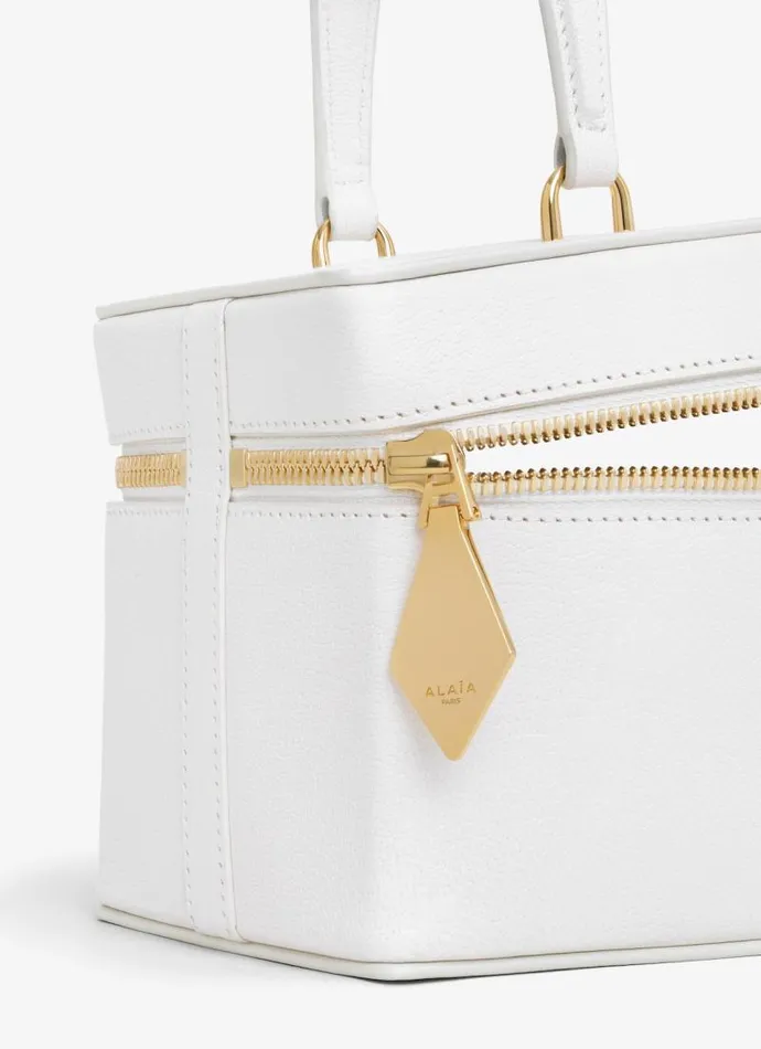 Alaa CrossBody Bags CUBE VANITY CASE IN SHINY GOATSKIN White 8211 Women