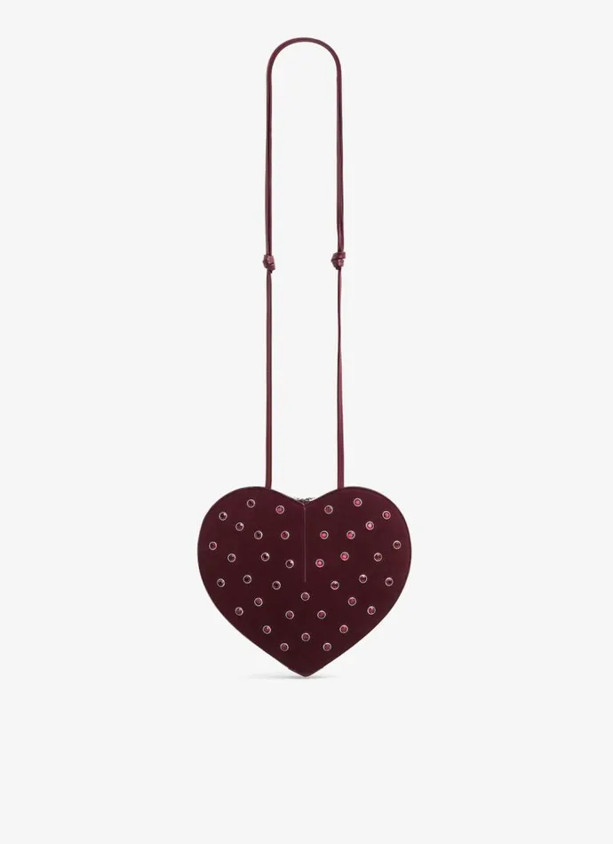 Alaa CrossBody Bags LE CUR BAG IN STRASS SUEDE GOATSKIN Red 8211 Women