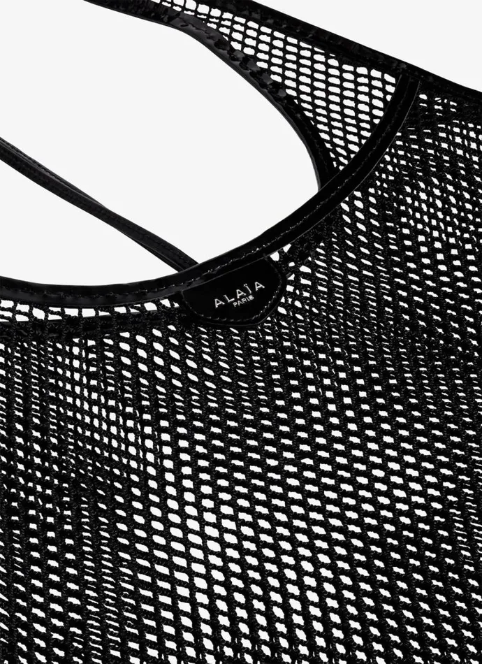 Alaa CrossBody Bags ONE PIECE MEDIUM BAG IN FISHNET Black 8211 Women Alaa CrossBody Bags ONE PIECE MEDIUM BAG IN FISHNET Black 8211 Women