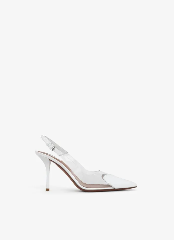 Alaa Le Cur LE CUR SLINGBACKS IN PATENT CALFSKIN White 8211 Women