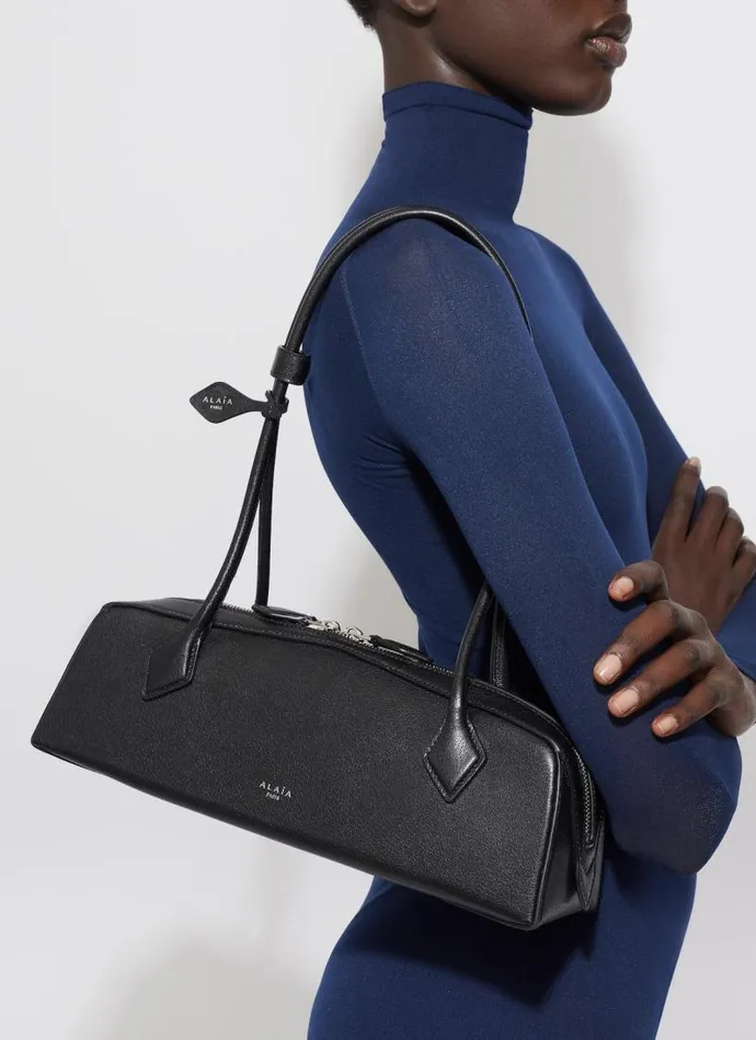 Alaa Le Teckel LE TECKEL MEDIUM BAG IN GOATSKIN Black 8211 Women