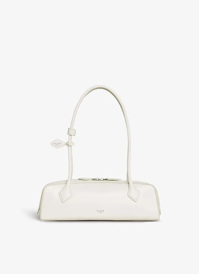 Alaa Le Teckel LE TECKEL MEDIUM BAG IN GOATSKIN Ivory 8211 Women