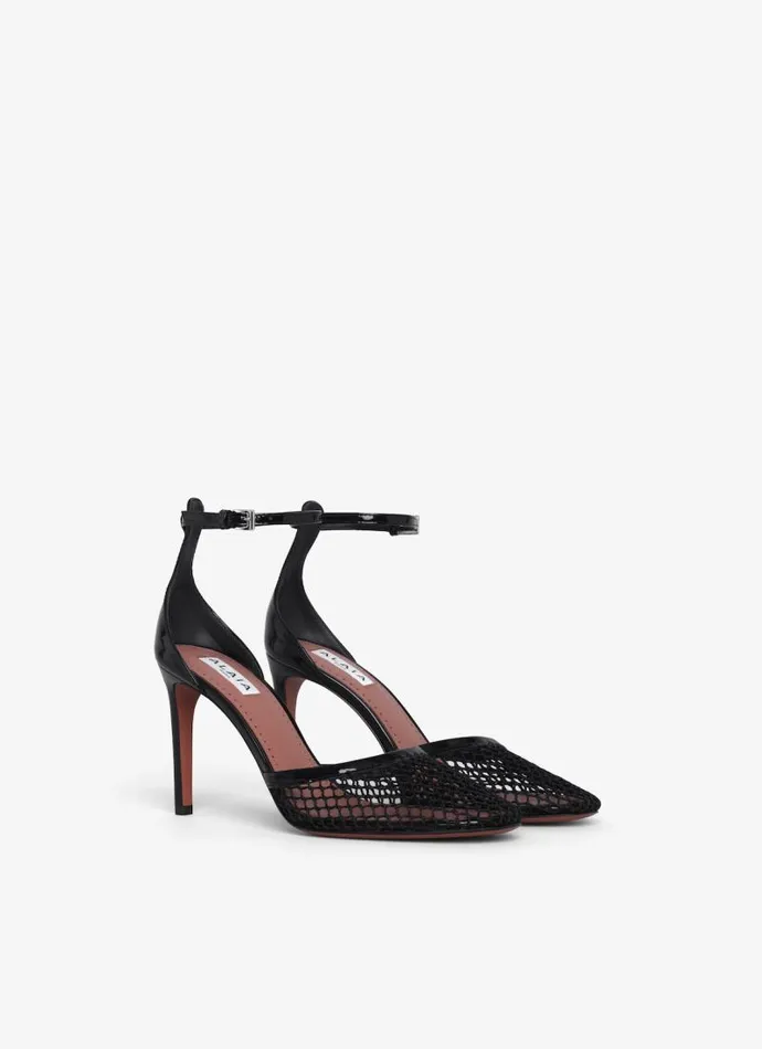 Alaa Sandals HIGH FISHNET PUMPS Black 8211 Women Alaa Sandals HIGH FISHNET PUMPS Black 8211 Women