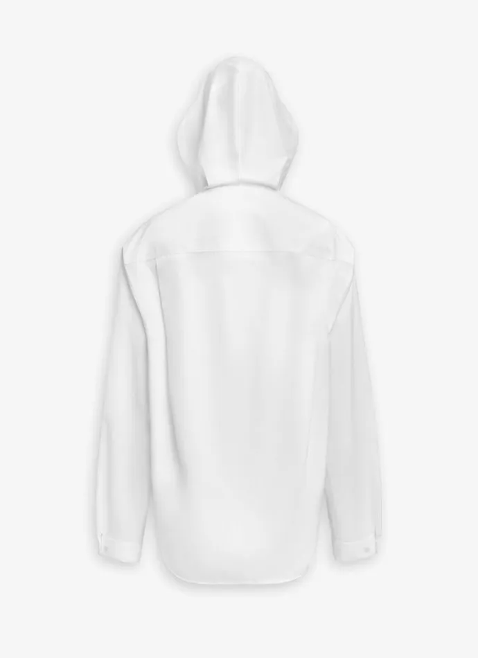 Alaa Tops and Shirts POPLIN HOODED SHIRT White 8211 Women Alaa Tops and Shirts POPLIN HOODED SHIRT White 8211 Women