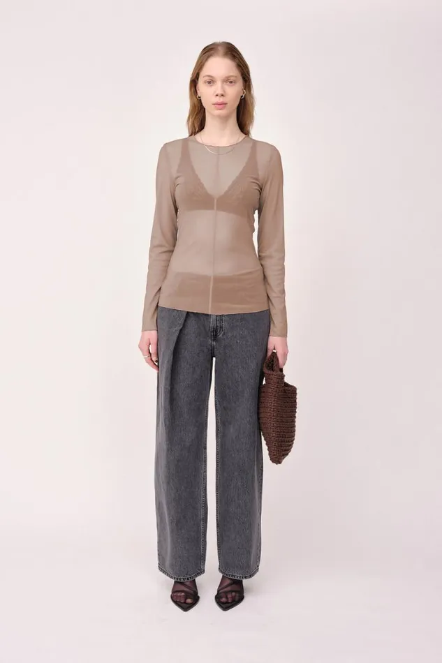 Alba Cut 8211 Taupe Gray Women Won Hundred Shirts and Blouses