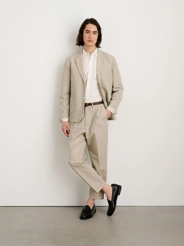 Alex Mill Jackets Coats Mercer Blazer In Cotton Linen Silver Cloud 8211 Men