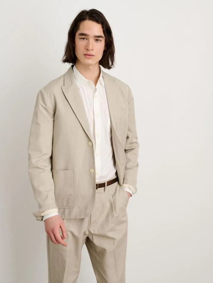 Alex Mill Jackets Coats Mercer Blazer In Cotton Linen Silver Cloud 8211 Men