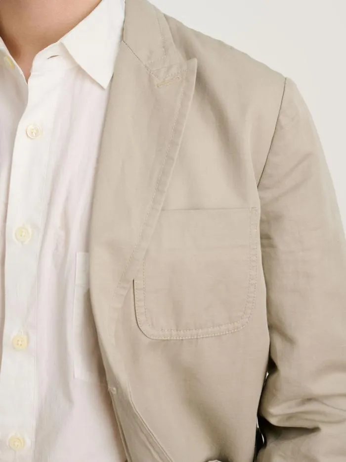 Alex Mill Jackets Coats Mercer Blazer In Cotton Linen Silver Cloud 8211 Men