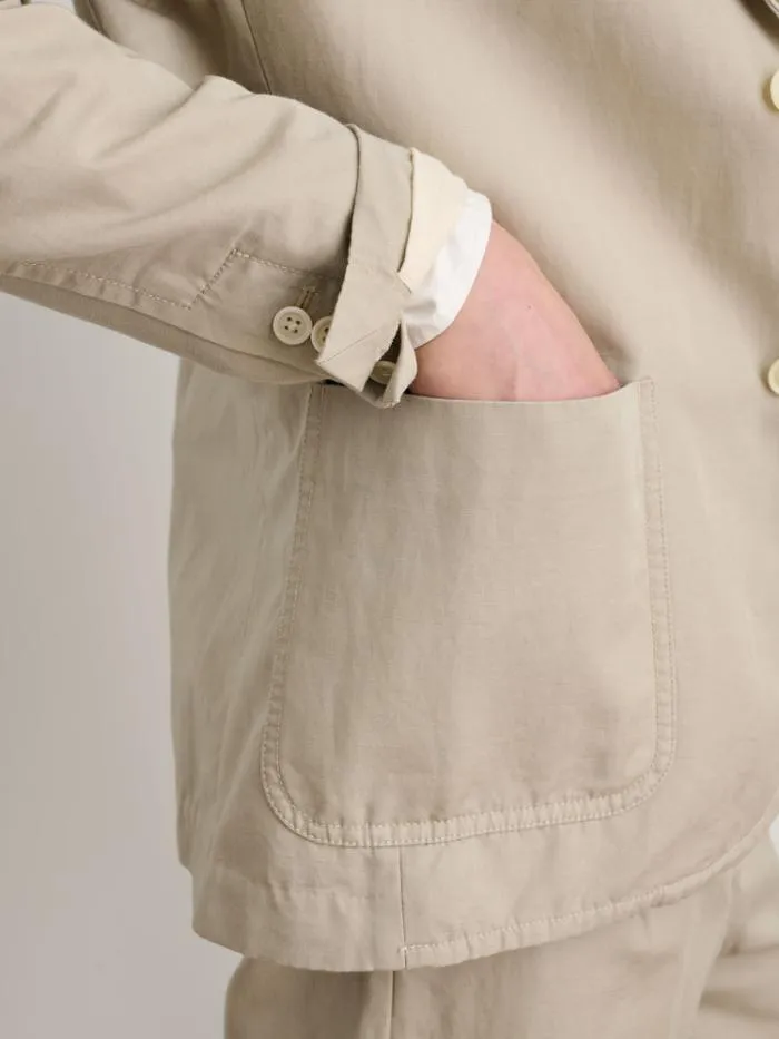 Alex Mill Jackets Coats Mercer Blazer In Cotton Linen Silver Cloud 8211 Men