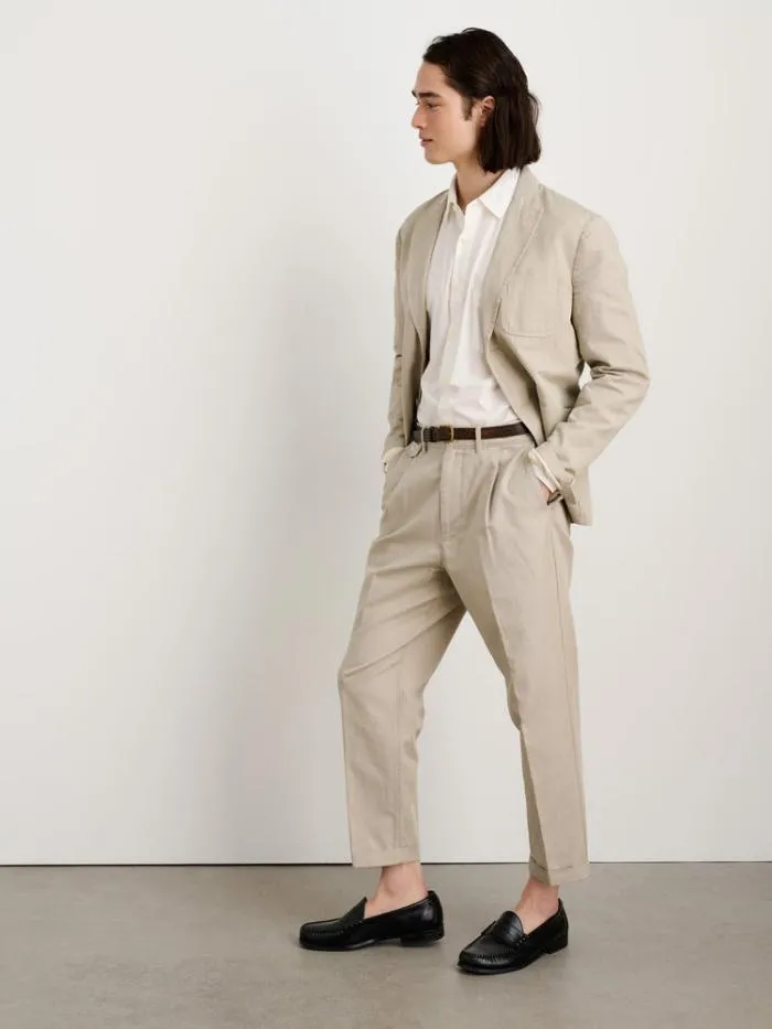 Alex Mill Jackets Coats Mercer Blazer In Cotton Linen Silver Cloud 8211 Men