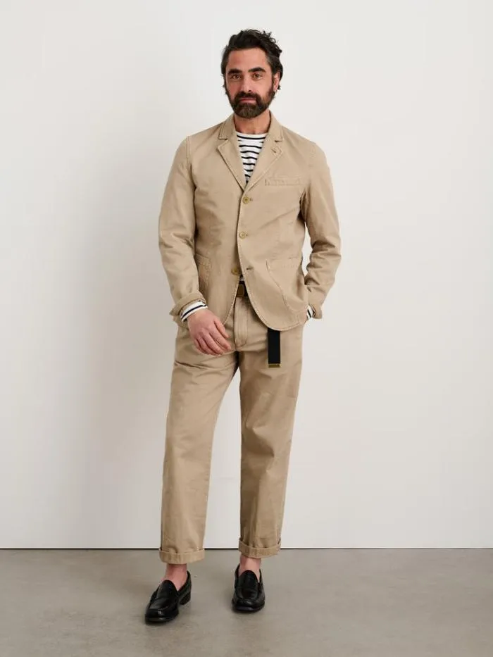 Alex Mill Jackets Coats Mill Blazer In Vintage Wash Chino Faded Khaki 8211 Men