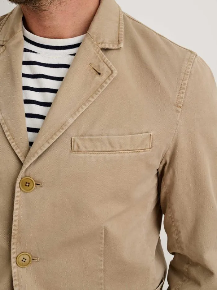 Alex Mill Jackets Coats Mill Blazer In Vintage Wash Chino Faded Khaki 8211 Men