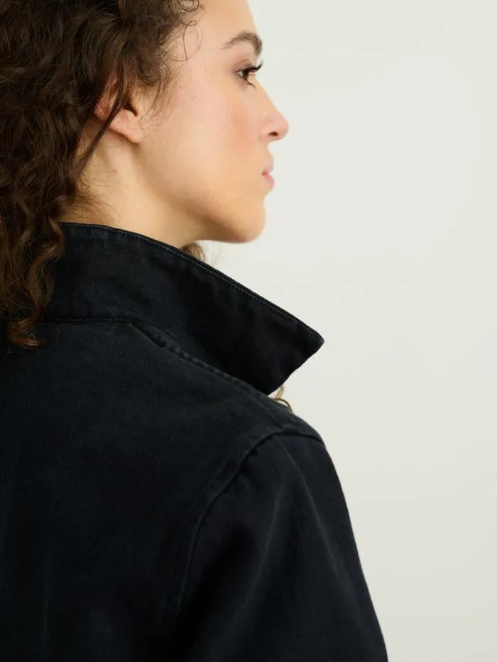 Alex Mill Jackets Outerwear Britt Work Jacket In Recycled Denim Washed Black 8211 Women
