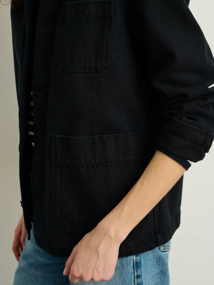 Alex Mill Jackets Outerwear Britt Work Jacket In Recycled Denim Washed Black 8211 Women