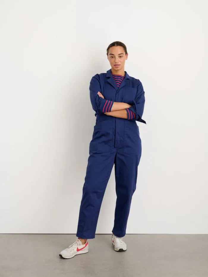 Alex Mill Jumpsuits Standard Jumpsuit In Cotton Twill Dark Navy 8211 Women
