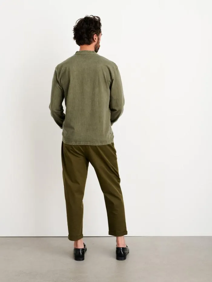 Alex Mill Pants Standard Pleated Pant In Chino Military Olive 8211 Men