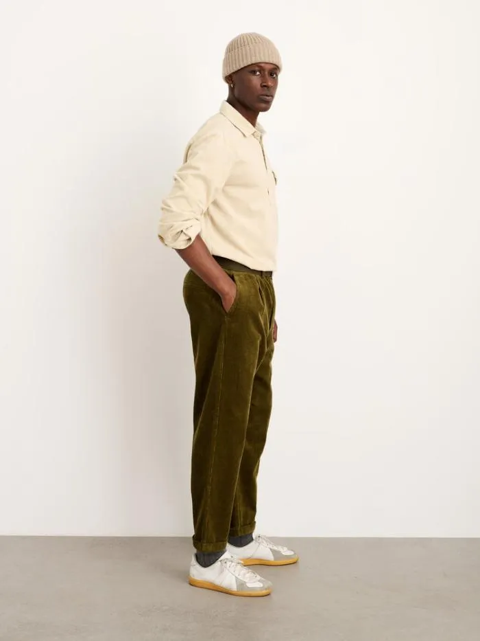 Alex Mill Pants Standard Pleated Pant In Corduroy Dark Olive 8211 Men