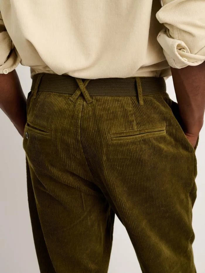 Alex Mill Pants Standard Pleated Pant In Corduroy Dark Olive 8211 Men