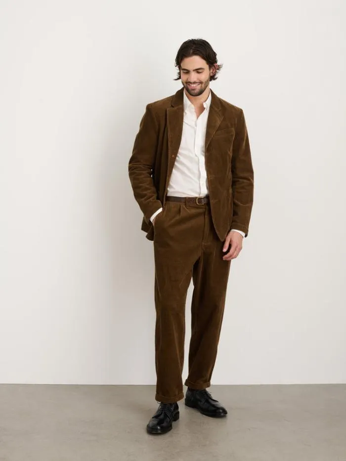 Alex Mill Pants Standard Pleated Pant In Corduroy Saddle 8211 Men