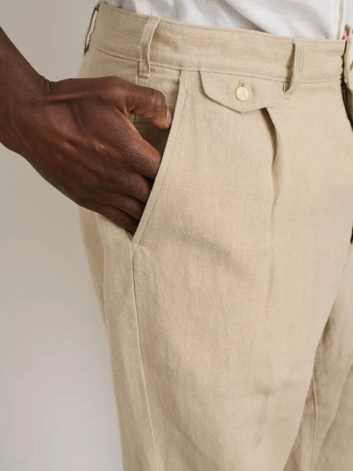 Alex Mill Pants Standard Pleated Pant In Flax Linen Flax 8211 Men