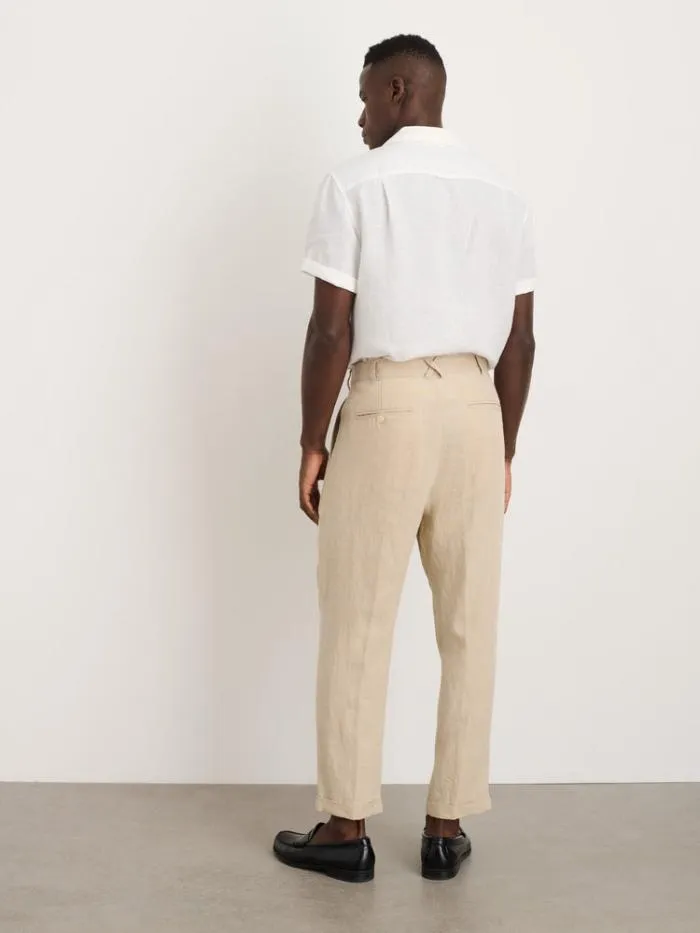 Alex Mill Pants Standard Pleated Pant In Flax Linen Flax 8211 Men
