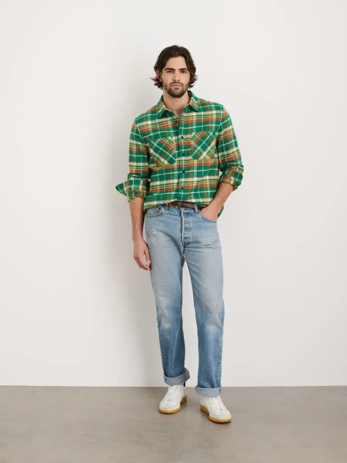 Alex Mill Shirts Chore Shirt In Green Plaid Flannel 8211 Men