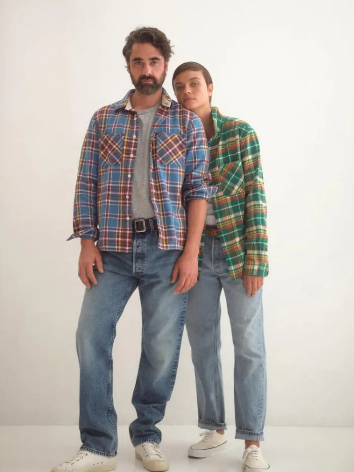 Alex Mill Shirts Chore Shirt In Green Plaid Flannel 8211 Men