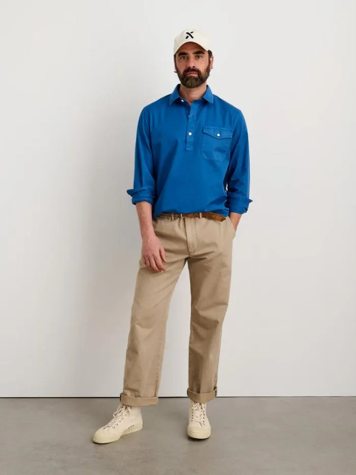 Alex Mill Shirts Popover Shirt In Cotton Twill Washed Cobalt 8211 Men