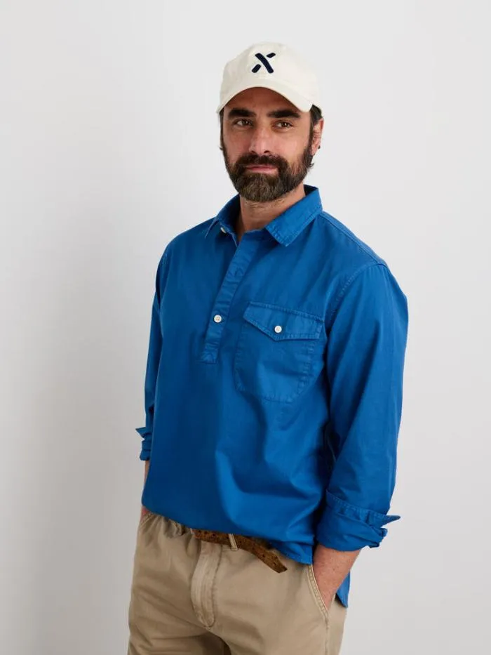 Alex Mill Shirts Popover Shirt In Cotton Twill Washed Cobalt 8211 Men