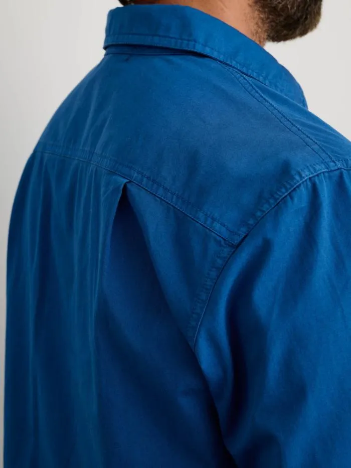 Alex Mill Shirts Popover Shirt In Cotton Twill Washed Cobalt 8211 Men